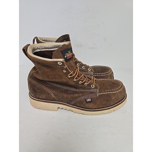 Thorogood Men's 6" Steel Toe 804-4375 (U.S.A.) Work Boot Brown Size 11 2E - Picture 6 of 8